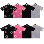 DNM TRS Glitter Patch Floral Print Short Summer Coordinated Set