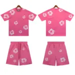 DNM TRS Glitter Patch Floral Print Short Summer Coordinated Set - Image 5