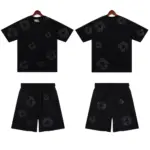DNM TRS Glitter Patch Floral Print Short Summer Coordinated Set - Image 4