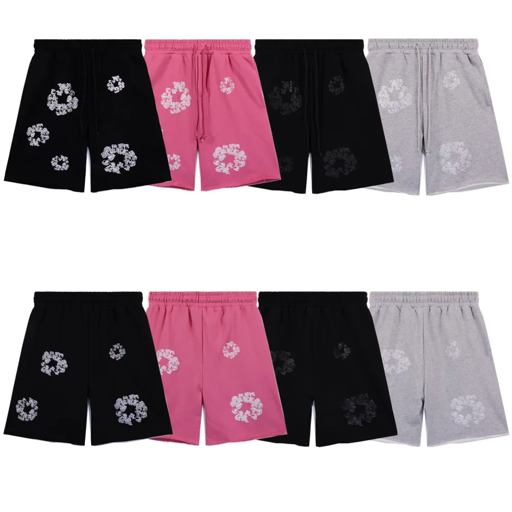 DNM-TRS-Glitter-Patch-Floral-Print-Shorts-1 DNM TRS Glitter Patch Floral Print Shorts - Image 1
