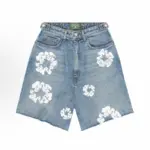 DT x LVS Cotton Wreath Jean Short Light Wash