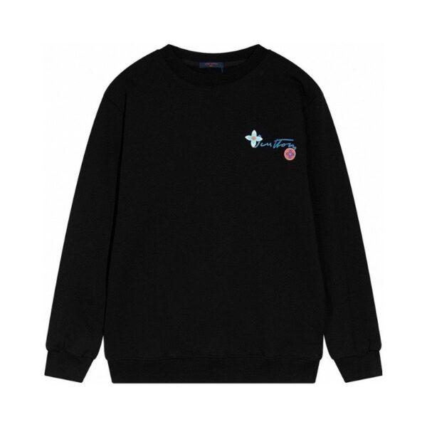 FTYH-5-600x600-1 LV Sweatshirt Colorful Logo Black - Image 1