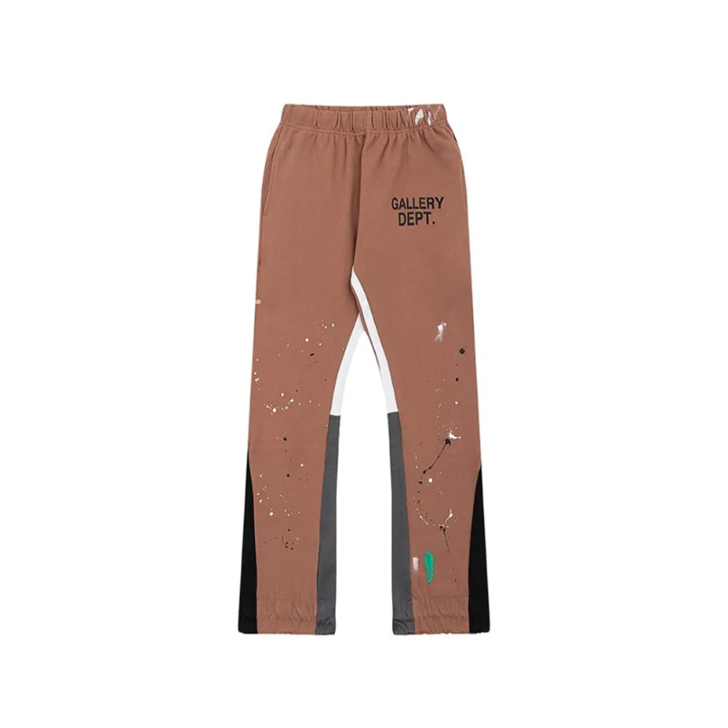 GD-Painted-Flare-Sweat-Pants-Brown_800x800 GD Painted Flare Sweat Pants Brown - Image 1