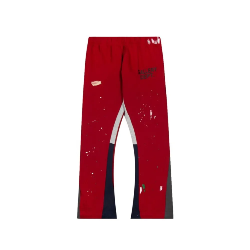 GD-Painted-Flare-Sweat-Pants-Red_800x800 GD Painted Flare Sweat Pants Red - Image 1