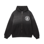 HLSTR Black Logo Full Zip Hoodie
