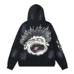 HLSTR Hell Red Flare star Retro washed distressed Print Hoodie - Image 5