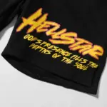 HSTR Angry Skull Print Logo Black Shorts - Image 5