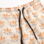 GG x Adidas Shorts Trefoil Beige Casual - Image 3