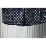 LV Checkerboard Jacquard Panel Beach Shorts Black - Image 7