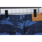 LV Cloud Print Denim Shorts Ocean Blue - Image 8