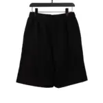LV Floral Print Cotton Track Shorts Black - Image 2