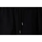LV Floral Print Cotton Track Shorts Black - Image 7