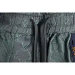 LV Logo Jacquard Elasticated Silk Shorts Grey - Image 3