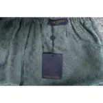 LV Logo Jacquard Elasticated Silk Shorts Grey - Image 4