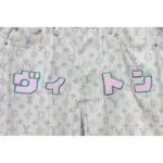 LV Monogram Printed Distressed Denim Shorts Khaki - Image 4