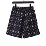 LV Monogram Printed Silk Shorts Black - Image 2