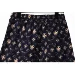 LV Monogram Printed Silk Shorts Black - Image 5