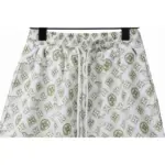 LV Monogram Printed Silk Shorts White - Image 3