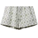 LV Monogram Printed Silk Shorts White - Image 7