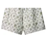 LV Monogram Printed Silk Shorts White - Image 8