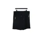 LV Pearl Pendant Embroidered Jersey Black Shorts