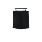 LV Pearl Pendant Embroidered Jersey Black Shorts - Image 2