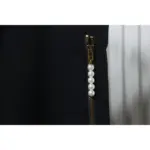 LV Pearl Pendant Embroidered Jersey Black Shorts - Image 5