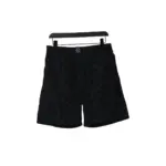 LV Printed Flocked Beach Shorts Black