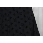 LV Printed Flocked Beach Shorts Black - Image 4