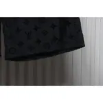 LV Printed Flocked Beach Shorts Black - Image 7
