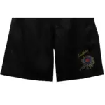 LV Sun Printed Cotton Track Shorts Black - Image 4