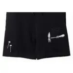 LV Tool Pattern Printed Cotton Track Shorts Black - Image 4