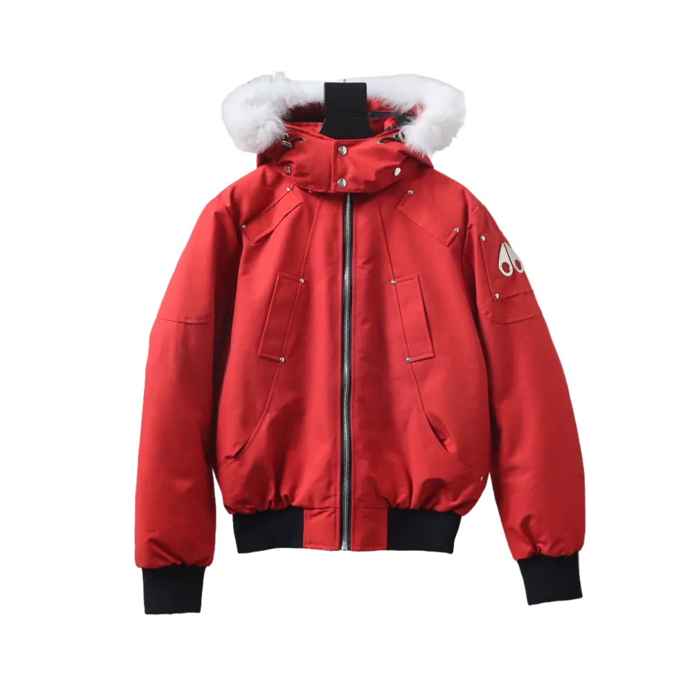 MK-Mens-Balistic-Bomber-Zip-Up-Fur-Jacket-Red-1 MK Men’s Balistic Bomber Zip-Up Fur Jacket Red - Image 1