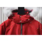 MK Men’s Balistic Bomber Zip-Up Fur Jacket Red - Image 5