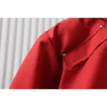 MK Men’s Balistic Bomber Zip-Up Fur Jacket Red - Image 8