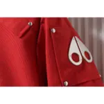 MK Men’s Balistic Bomber Zip-Up Fur Jacket Red - Image 3