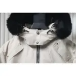MK Men’s Balistic Bomber Zip-Up Fur Jacket White - Image 6