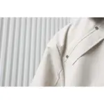 MK Men’s Balistic Bomber Zip-Up Fur Jacket White - Image 3
