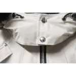 MK Men’s Balistic Bomber Zip-Up Fur Jacket White - Image 5