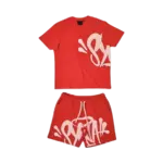SYN WRLD LOGO T-SHIRT – SHORT SET – RED