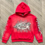 HLSTR Hoodie Records Hoodie Red - Image 2