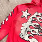 HLSTR Hoodie Records Hoodie Red - Image 5
