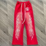HLSTR Red Flare Sweatpants - Image 2