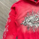 HLSTR Hoodie Records Hoodie Red - Image 6