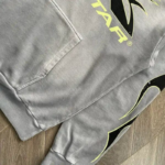 HLSTR Hoodie Logo Flame Grey/Green - Image 5