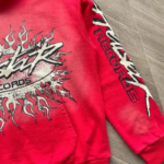 HLSTR Hoodie Records Hoodie Red - Image 4