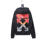 OFF WHT Arrow Print Hoodie Black Red