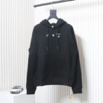 OFF WHT Arrow Print Hoodie Black Red - Image 2