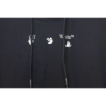 OFF WHT Arrow Print Hoodie Black Red - Image 4