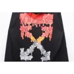 OFF WHT Arrow Print Hoodie Black Red - Image 9
